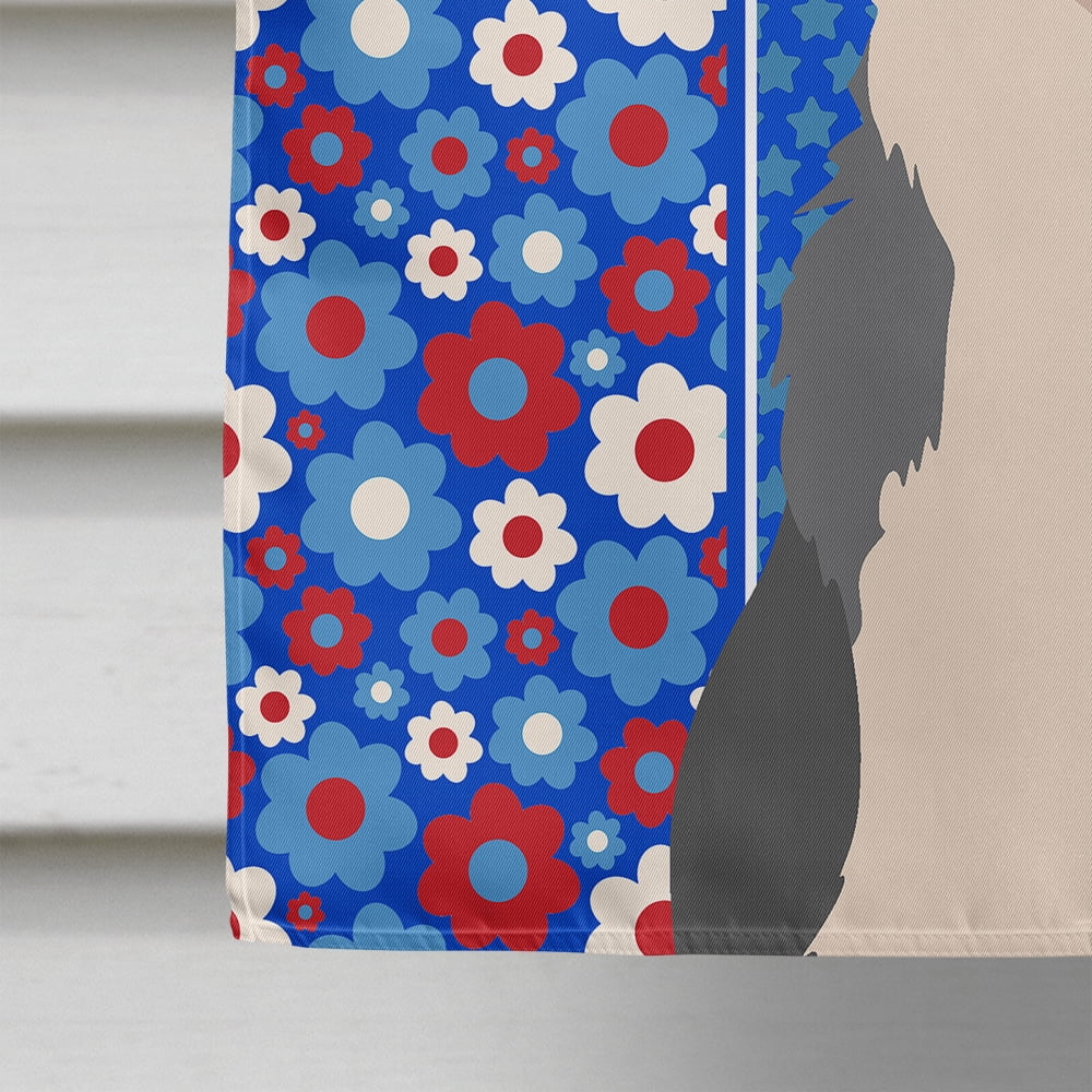 Carolines Treasures WDK5254CHF 40 x 28 in. Old English Sheepdog USA American Canvas House Flag