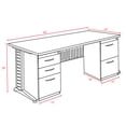 thumbnail image 4 of Regency Fusion 66 x 24 in. Teachers Desk with Double Pedestal Drawer Unit- Grey, 4 of 8