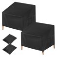 thumbnail image 1 of Uxcell 2-Pack Fundas para Sillas de Patio 31.1"Lx38.2"Wx29.1"H, Fundas Impermeables para Muebles de Exterior Apilables Protectores de Sillas Oxford para Muebles de Lounge/Gazebo/Jardín/Comedor [Negro], 1 of 1