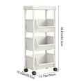 thumbnail image 3 of OEFNTAC Desk Storage Rack Mobile Floor Standing Dorm Desk Under-Table Cart Simples Small Bookcase With Wheels Multi Tiered Multifunctional Storage Rack, 3 of 6