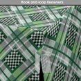 thumbnail image 4 of Hunter Green Dog Crate Cover, Checkered Pattern with Squares and Crossing Lines, Easy to Use Pet Kennel Cover Small Dogs Puppies Kittens, 7 Sizes, Hunter Green Multicolor, by Ambesonne, 4 of 6