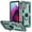 Darkgreen, variant on SaniMore Tri-layer Case for Motorola Moto G Power (2023), 360° Rotating Holder/Kickstand Rugged PC Back + TPU Bumper Magnetic Car Mount Anti-fingerprint Anti-fall Heavy Duty Protective Case, Blue