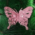 thumbnail image 6 of New Gold Powder Glitter New Year Decor Christmas Butterfly Fake Butterfly Christmas Tree Decorations Home Xmas Ornaments RED, 6 of 8