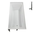 thumbnail image 6 of Streamline NAL-5460-WH 66 in. x 32 in. Acrylic Right-Hand Drain Alcove Bathtub in Glossy White With External Drain in Glossy White, 6 of 10