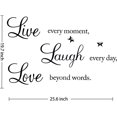 thumbnail image 3 of VICHFA Autocollant Mural Live Laugh Love, Noir, PVC, Inspirant, Décalcomanie Murale, Réutilisable, Imperméable, 3 of 7