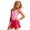 Hot Pink, variant on Linfrsh Girls Swimsuit 2 Piece Criss Cross Tankini Sets Ruffle Bathing Suit with Adjustable Strap Girls' Swimwear 6-14Y(Hot Pink,7-8 Years)