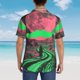 thumbnail image 4 of Fotbe Neon Desert Moon Camisa Hawaiana para Hombre Unisex – Camisa Casual de Verano con Botones de Manga Corta de Algodón y Lino,3X-Large, 4 of 7