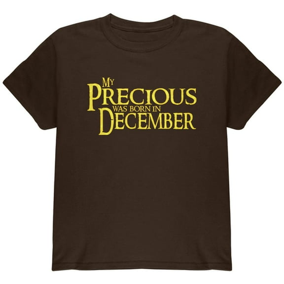 My Precious was Born in December Youth T Shirt Dark Chocolate YSM