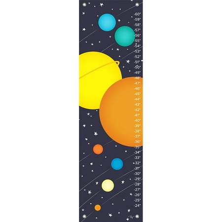 - Oopsy Daisy - Growth Chart Planets Of The Solar System 12x42 By Halfpence Design