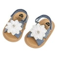 thumbnail image 2 of Akiihool Sandals for Girl Dressy Kid's Soft Top Rubber Strap and Backstrap Summer Casual (Blue,6), 2 of 3