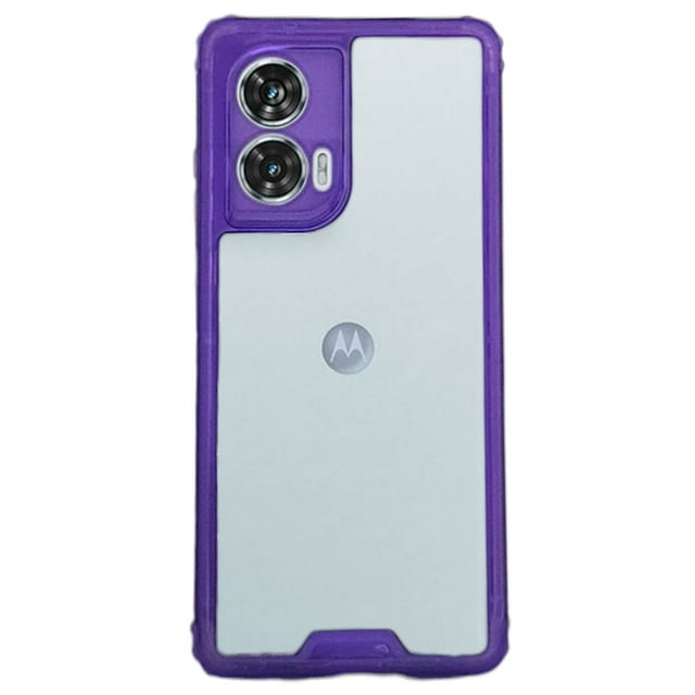Funda Otter 360 Contonor Uso Rudo Cely Vesmir Para Motorola Edge 50 Fusion Morado Más 2 Micas De Cristal