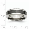 thumbnail image 2 of Stainless Steel Base w/Polished Black Ceramic Center Beveled Band, 2 of 10