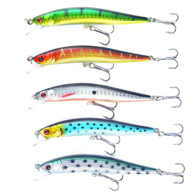 5pcs 10 Cm 8g Luros Pesca Cebo Duro Artificial 3D Ojos Los para El Truchas