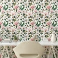 thumbnail image 2 of Ambesonne Vintage Peel & Stick Wallpaper for Home, Watercolor Magnolia Flowers, 13"x36", Hunter Green and Dried Rose, 2 of 5