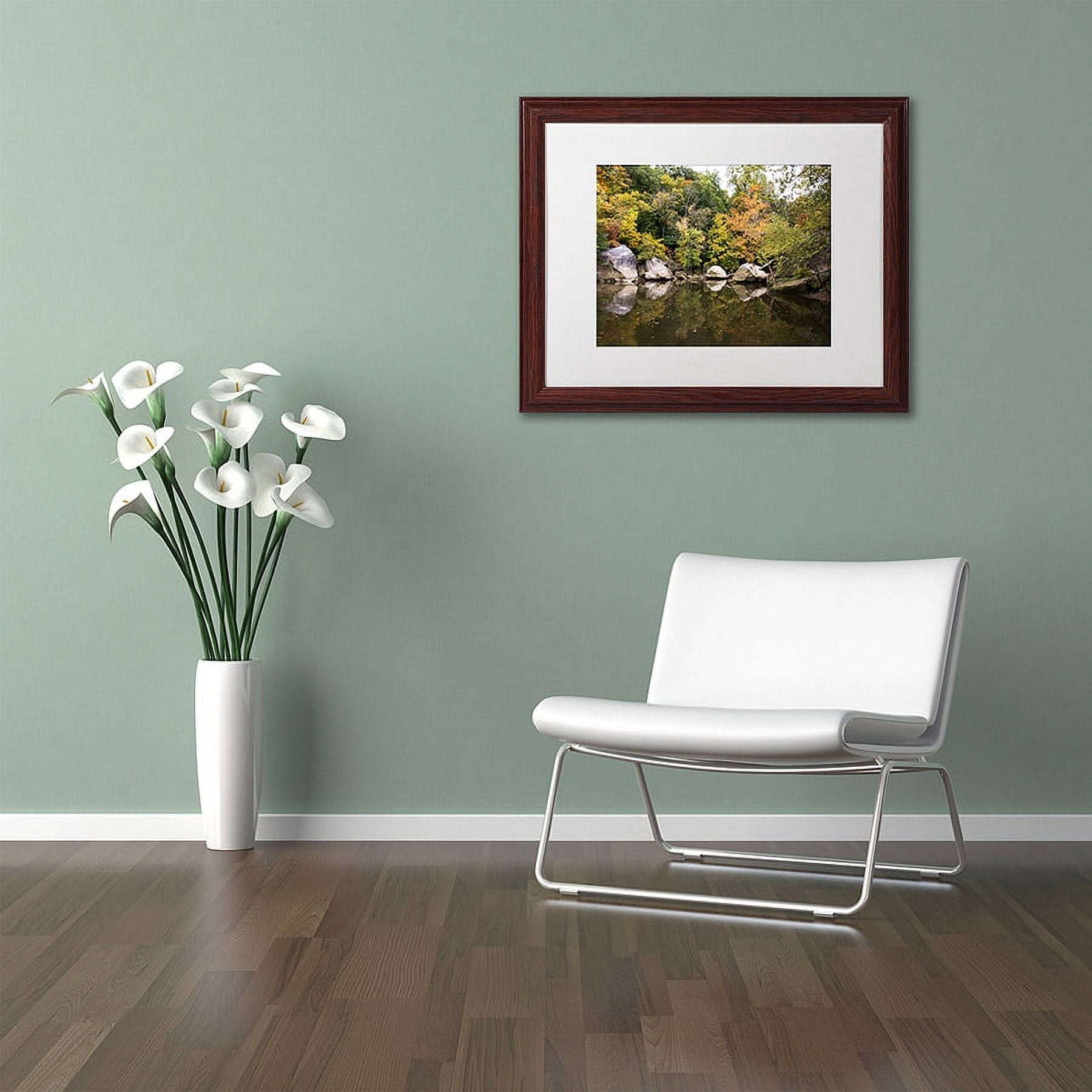 Trademark Fine Art "Graffiti Fall" Canvas Art by Kurt Shaffer, White Matte, Wood Frame