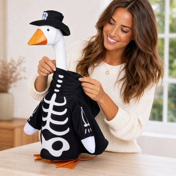 XGFHYJEH Porch Goose Outfits Halloween, Porch Goose Clothes Clearance, Goose Clothes for Porch Goose, Goose Costume 23'' for Outdoor Outside Front Porch Garden Yard Lawn