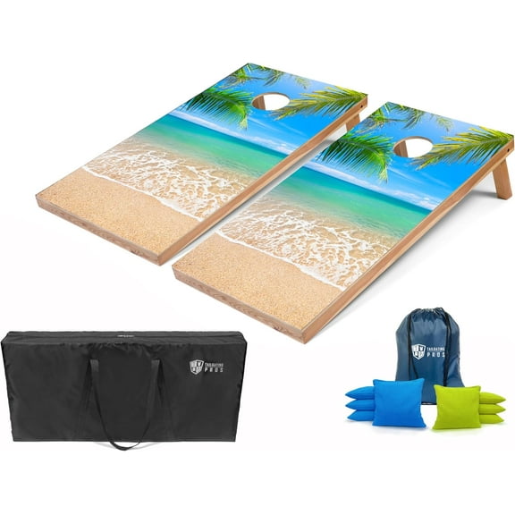 Tailgating Pros Lightweight Regulation Cornhole Boards – 2x4 ft, Portable & Durable with Bright, Fun Printed Designs – Outdoor Game Set for Backyard, Tailgating & Beach