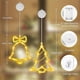 thumbnail image 4 of OUILA LED Christmas Lights, Christmas Tree + Bells Hanging Xmas Lights Battery Operated with Timer String Fairy Light with Flashing/Always on Mode War, 4 of 5
