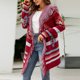 thumbnail image 4 of Cárdigan geométrico para mujer elegante borla suave Casual frente abierto suéter prendas de vestir exteriores Hugtrwg Para estrenar, 4 of 7