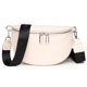 thumbnail image 2 of Bolsa Riñonera retro clásica de cuero genuino para mujer riñoneras de hombro (beige) Likrtyny Para Estrenar, 2 of 4