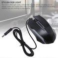 thumbnail image 3 of Souris filaire USB avec câble de 1,5 m, 1\xa0200 DPI, prise en main confortable, optique RVB, universelle, pour ordinateur de bureau et portable, 3 of 4