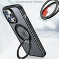 thumbnail image 5 of Allytechgroup Magnetic Compatible with iPhone 16 Pro Max Case, 360° Rotatable Ring Holder Stand Military-Grade Drop Protection Case For iPhone 16 Pro Max, Black, 5 of 6