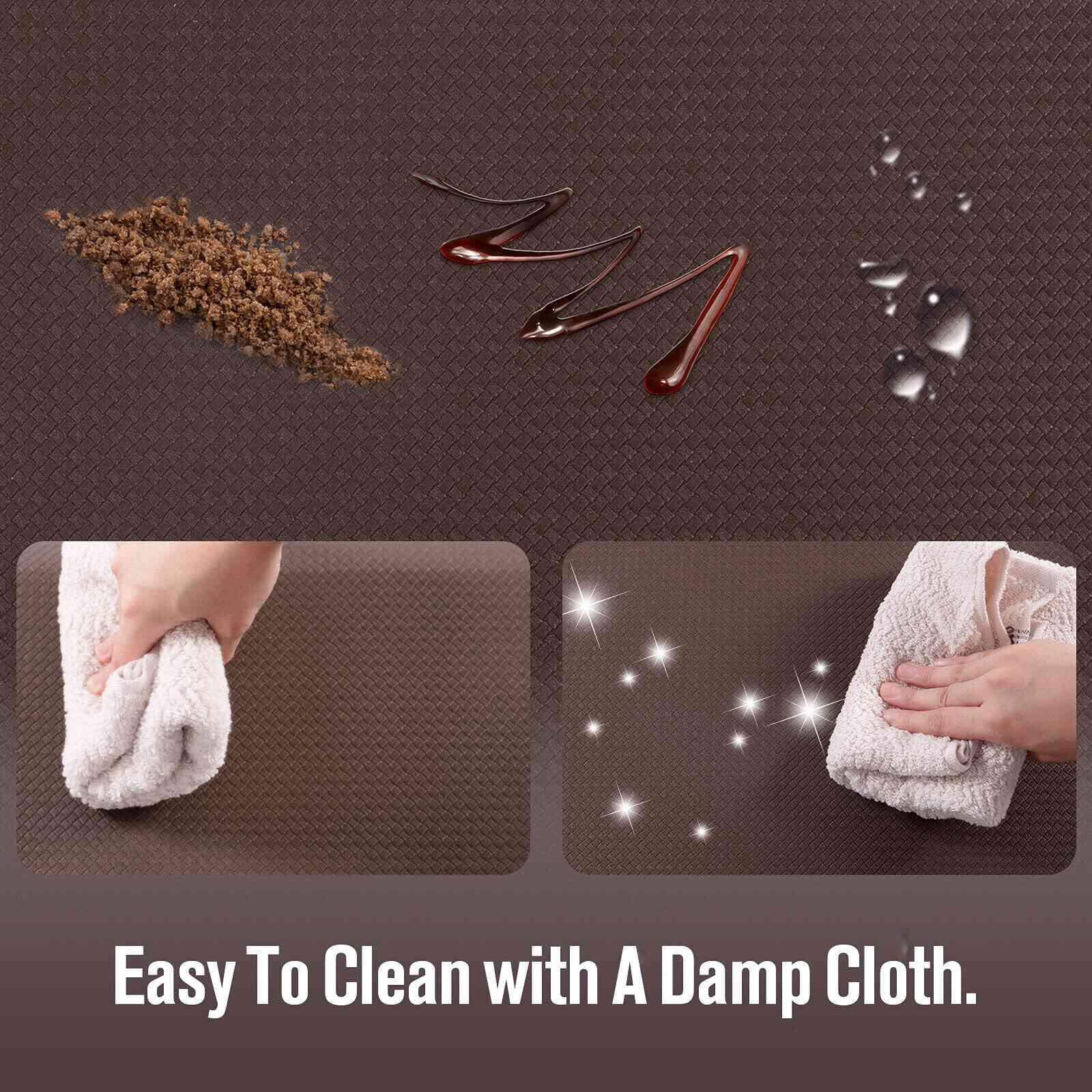 Carvapet Anti-Fatigue Floor Mat Cushioned Kitchen Comfort Mat, Waterproof Non-Slip Standing Desk Foam Mats and Rugs, Brown, 17.3"x28"