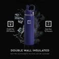 thumbnail image 3 of Iron Flask Stainless Steel Water Bottle 22 oz Azul Purple with 3 Lids, 3 of 10