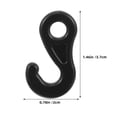 thumbnail image 2 of HONITANO 100Pcs Tent Rope Fixing Buckles Black Plastic Outdoor Windproof Canopy Hooks, 2 of 8