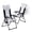 Black & Gray, variant on WTVIDAS Double Beach Chair with Canopy Shade Oversized Camping Chairs with Cup Holder Cooler Bag Folding Loveseat Chairs for Camping Beach Lawn