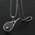 thumbnail image 2 of Cadena de béisbol de fútbol para hombre de acero inoxidable chapada en deportes geniales, 2 of 4