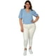 thumbnail image 4 of Blusa con abertura posterior (talla extra), modelo 0402 (Azul) azul 36 Roman Fashion Blusa extra 0402, 4 of 5