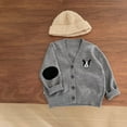 thumbnail image 4 of Fdrone Toddler Baby V-Neck Knit Cardigan Sweater with Cute Dog Embroidery Solid Color Loose Sweater Button Closed Casual Fall Winter Cardigan for Boys Girls, 4 of 8