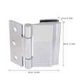 thumbnail image 2 of unbranded 1Jgo Bisagra Para Puerta De Vidrio En Aleación De Zinc Plateada Para Mostradores Y Gabinetes, 2 of 6