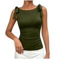 thumbnail image 4 of MAFYTYTPR Women's Tie Shoulder Boat Neck Tank Tops Spring Summer Solid Color Fitted Casual Tops for Everyday Wear 1PC S-XXL, 4 of 8