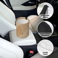thumbnail image 6 of Round Car Trash Can 7×5.9in Waterproof, Durable, Not Easy To Fade, Easy To Install And Disassemble To Prevent Interior Pollution Tan Geometric Lines_2, 6 of 7