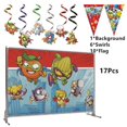 thumbnail image 1 of Superzings suministros para fiestas temáticas, juego de vajilla desechable, plato de papel, vaso de paja, suministros para fiestas, globos de látex, juguete Superzings, 1 of 4