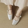 thumbnail image 3 of longantii Womens Mary Jane Shoes Slip on Dressy Flats Shoes for Women 2026 New Comfy Non-Slip Shoes for Work Office Casual White, 3 of 4