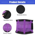 thumbnail image 5 of Vocoste Breathable Back Brace Lumbar Support Mesh Design Adjustable Straps Lower Back Brace Purple Size 2XL, 5 of 7