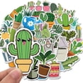 thumbnail image 1 of 50 Uds. Calcomanías coloridas pegatinas de árboles y plantas pegatinas impermeables para matraz portátil botella de agua pegatinas de vinilo estéticas bonitas, 1 of 5