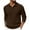 Coffee, variant on Domuza Men's Sweaters Long Sleeve Casual Trendy Collared Knit Sweater Fall Winter Elastic Button Up Business Ribbed Dress Pullover Black XL