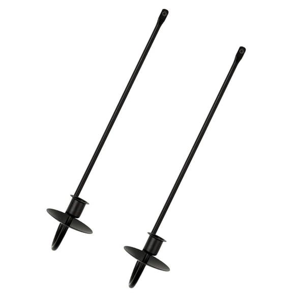 Elegant Black Metal Wall Sconces Set of 2 Holders for Living Room Hallway Decors Iron Wall Candlestick