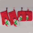 thumbnail image 7 of Oven Mitts and Potholders BBQ Gloves-Oven Mitts and Pot Holders with Recycled Infill Silicone Non-Slip Cooking Gloves for Cooking Baking Grilling (4-Piece Set,Yellow), 7 of 7