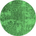 thumbnail image 1 of Ahgly Company Indoor Round Oriental Emerald Green Industrial Area Rugs, 3' Round, 1 of 4