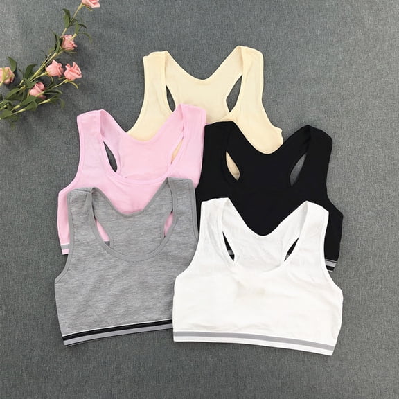 MUXiin Girls Training Bras Size 14-16 Girls Sports Bras and Undershirts Soft Breathable Athletic Wear for Children Comfort Fit Youth Apparel Wirefree Bras For Girls