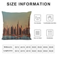 thumbnail image 5 of Heduofu Decorative Square Throw Pillow Cover  Wheel Panorama Jbr Landscape Metropolis Gulf Landmarks Parks Outdoor Linen Cozy Cushion Case for Car Couch Lving Room White, 5 of 5