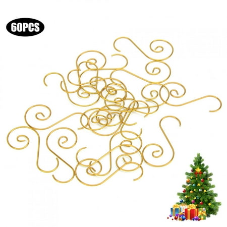 

Ornament Hooks Mini Metal S Shape Hooks Hook For Office Xmas Decoration Christmas Ornament Hangers Home Gold