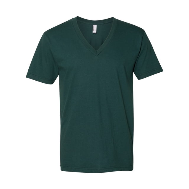 American Apparel T-Shirt Col en V en Jersey Fin, TP, Forêt