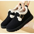 thumbnail image 2 of Women's Casual Low - Heel Winter Shoes - Warm, Comfortable Round - Toe Cotton - Upper Shoes with Artificial Short Plush Lining, 2 of 6