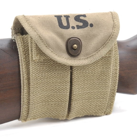 World War Supply M1 Carbine Buttstock Type Pouch Canvas Khaki Dated 1942